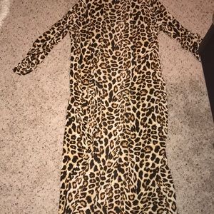 Cheetah print cardigan- Fashionova